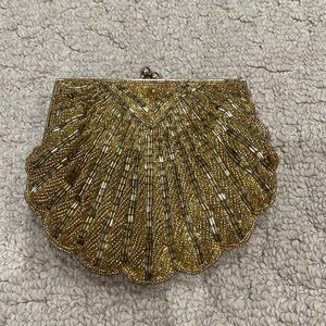 Gold evening bag